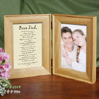 To My Dad... Natural Wood Bi-Fold Personalized Picture Frame